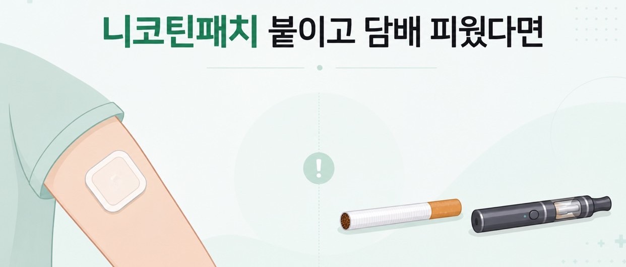 니코틴패치 붙이고 담배 피우면 생기는 일